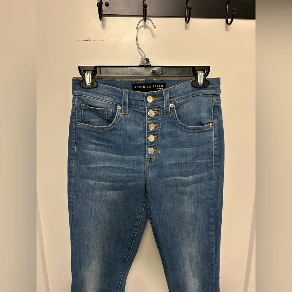 Veronica Beard Debbie High-Rise Skinny Blue Jeans